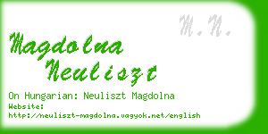 magdolna neuliszt business card